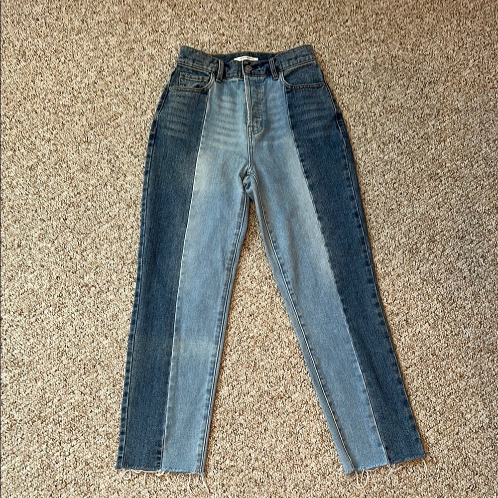 Pacsun Two-Tone Blue Straight Leg Jeans